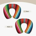thumbnail image 3 of Wukai Mexican Serape Blanket Stripes Print Travel Pillow,Memory Foam U Shaped Neck Pillow,Super Lightweight Portable Headrest Great for Airplane Chair, Car,Home,Office, 3 of 8