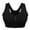 Black, variant on Women Front Zipper Sports Bra Wirefree Padded Push Up Sports Tops Fitness Gym Yoga Workout Bra Sports Bra