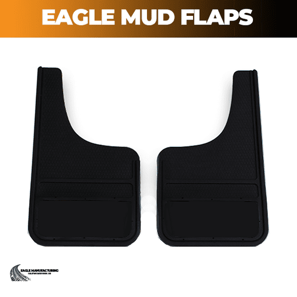 Eagle Manufacturing Universal Mud Flap 12"x23" Black - Mooncut/Front