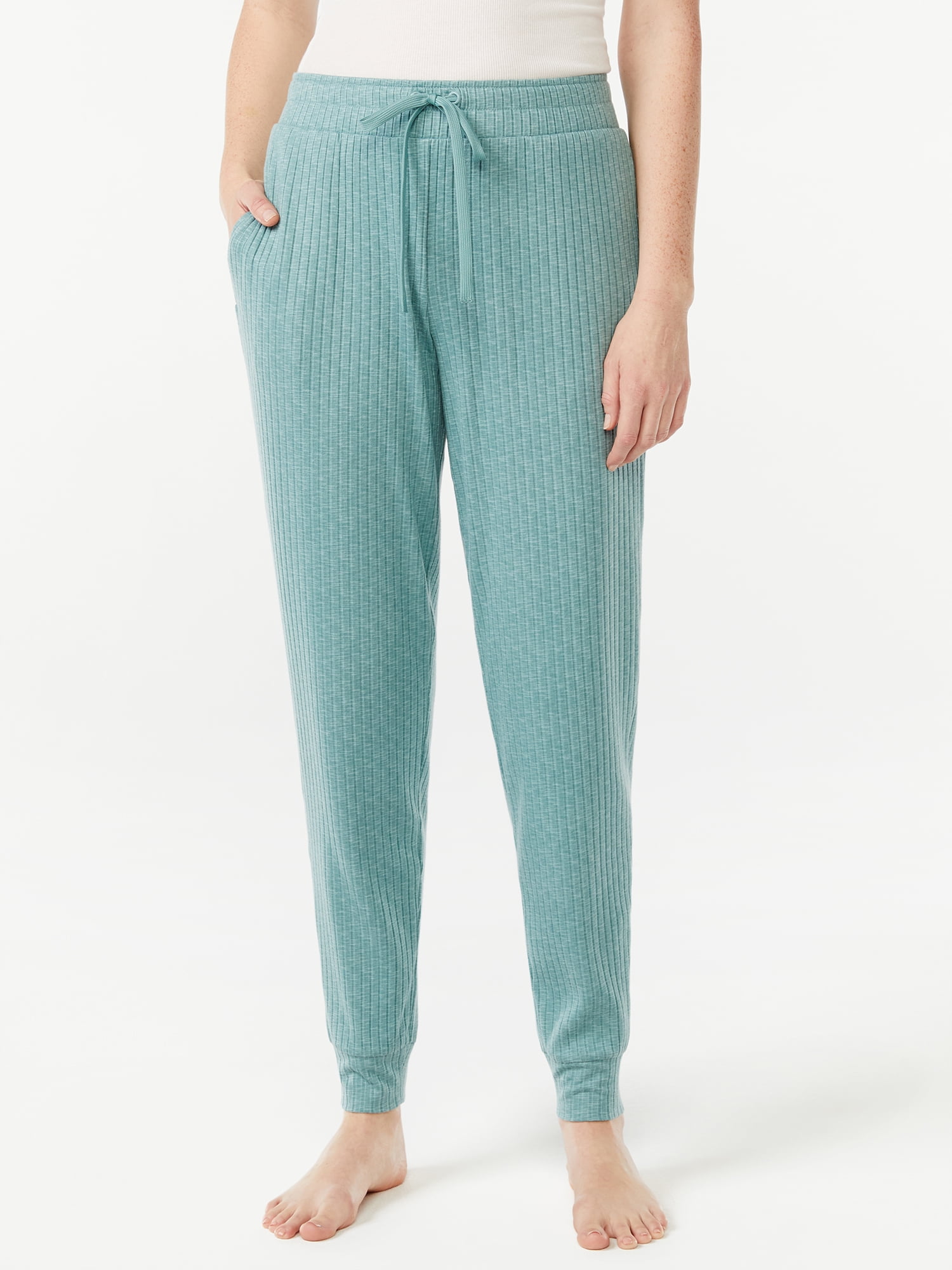 Joyspun Women's Hacci Knit Joggers, Sizes S to 3X