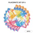 thumbnail image 2 of Linen Placemat With 18×12in Double Stitching Is Effectively Insulated And Foldable For Family Hotel Picnic Trips Aliceblue Tie-Dye Background Rainbow Colors (2) Six Piece, 2 of 8