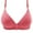 Watermelon Red, variant on Herrnalise Women's Lace Edge Vertical Stripe Back Bra Padded Bra Wireless Lingerie For women