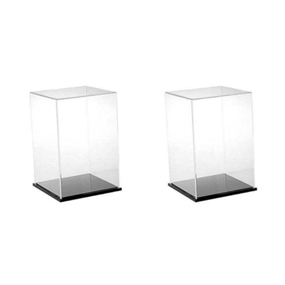 Bewildely Acrylic Toy Display Show Case Dustproof Case Box Large Protection Tipo 1 2Conjunto