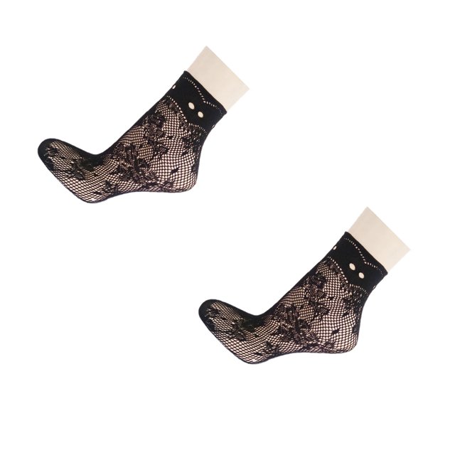 Jumpingount Moda de verano Calcetines de malla de alta calidad Sección delgada Malla pequeña Flores de amor Calcetines de rejilla sexy Calcetines Accesorios de disfraces No.03