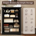 thumbnail image 3 of TrumanPick Black Dresser for Bedroom 5 Drawer Dresser 31.2"D x 17"W x 47"H Tall Chest of Drawers Wooden dressers for Closet Living Room, 3 of 8