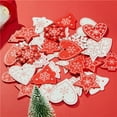 thumbnail image 2 of Bueautybox 10Pcs Wooden New Year Christmas Xmas Tree Heart Star Hanging Pendant Home Decor, 2 of 7