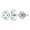 Aquamarine, variant on Collection Round White Diamond Vertical 2 Stone Style Screwback Stud Earrings for Her (0.24 ctw, Color I-J, Clarity I1-I2) in 14K White Gold
