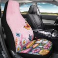thumbnail image 4 of Uourmeti Pink Mushrooms Car Seat Cover Anti-Stain Seat Covers for Cars Durable Full Surround 1 Piece Compatible with Automobile Sedan, 4 of 6