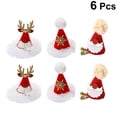 thumbnail image 2 of 6 uds encantadoras pinzas para el cabello navideñas, horquillas con diseño de sombrero, Clips adorables para fiesta, reunión de festivales, 2 uds para cada uno, 2 of 6