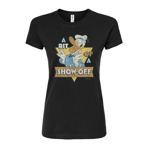 Disney - Donald Bit Of A Show Off  - Juniors Fitted Graphic T-Shirt