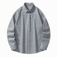 thumbnail image 2 of Mens Flannel Shirts Lightweight Quick Dry Blouse Long Sleeve Plaid Flannel Button Down Shirt Gray 2XL, 2 of 6