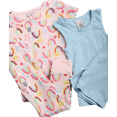 thumbnail image 2 of Mon Petit Baby Girls' Pajama Set - 4 Piece 100% Cotton Sleep Shirt, Tank Top, Lounge Pants, Shorts (12M-4T), 2 of 7