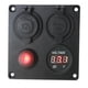 thumbnail image 4 of Panel Base de USB Doble 5V 3,1A LED Voltímetro Toma de Corriente Interruptor, 4 of 9