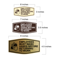 thumbnail image 4 of Fancy Employees Must Wash Hands Before Returning to Work (Bubbles) Sign (Black Gold) - Medium, 4 of 4