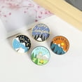 thumbnail image 5 of K-KED Creative snow mountain shape brooch Mountain Snow Painting Brooch Backpack Bad-3, 5 of 9