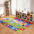 thumbnail image 6 of Janvonne Educational Kids Play Rug with ABC, Numbers, Seasons, Non-Slip Washable Mat for Nursery Playroom Bedroom, 5x7ft, 6 of 9