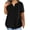 Black, variant on Women plus size Tops dressy Casual Summer Short Sleeve Plain Loose T Shirts V Neck Blouses Athletic Gym Top with Pockets Tunic Tee Ladies T-Shirts