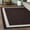 Brown&Creme, variant on Playa Rug Machine Washable Area Rug With Non Slip Backing - Stain Resistant - Eco Friendly - Family and Pet Friendly - Everest Geometric Modern Bordered Burgundy&Creme Design 2'2''x6'