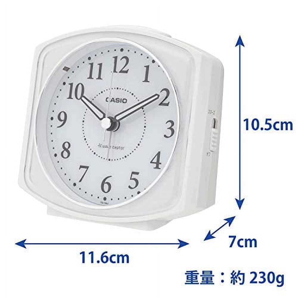 CASIO alarm clock radio wave white with analog light TQ-700J-7JF