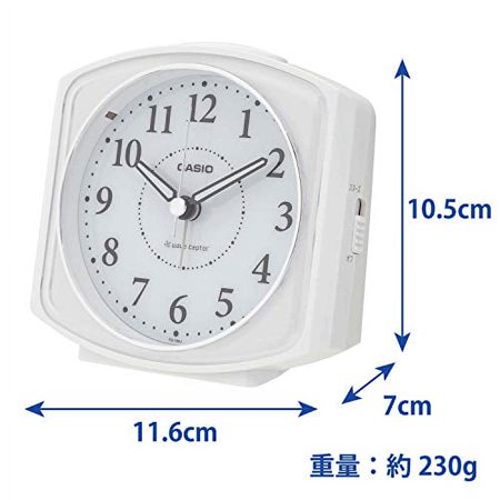 wave ceptor 目覚まし電波時計 ホワイト CASIO (カシオ) TQ-700J-7JF