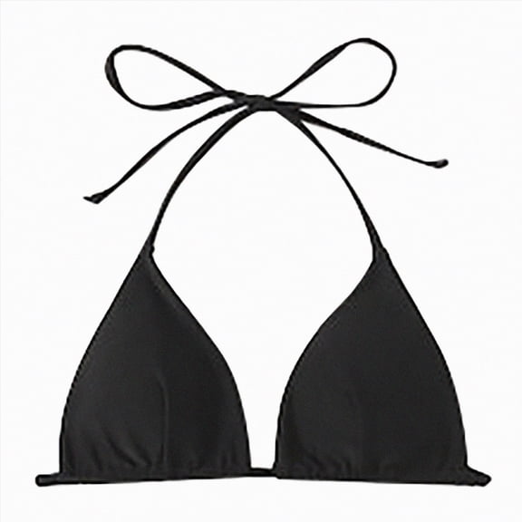 HCNTES Women's Push Up Bikini Top Twist Front Underwire Molded Soft Pads Vintage Bikini Swimsuits Tops(Black,M)