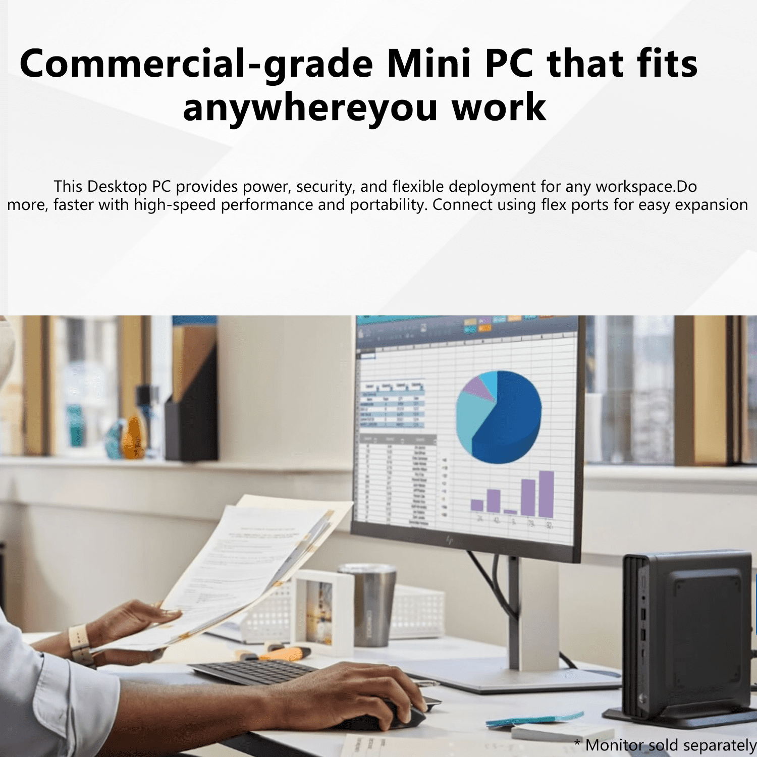HP Pro 400 G9 Business Mini Desktop, Intel i5-14500T, 16GB DDR5, 512GB SSD, Wired KB & M, W11P, Black