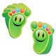 thumbnail image 1 of 15 pares de pegatinas autoadhesivas con forma de huella de dibujos animados (verdes) para el suelo, para fiestas, habitaciones de niños, guarderías, escaleras y decoración del suelo, 1 of 4