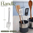 thumbnail image 2 of Alpine Cuisine Professional Cookware Stainless Steel Slotted Spatula - Thin Slotted Spatula Heat Resistant for Cooking, Frying, Grilling & Flipping Fish Meat Eggs - Easy to Clean, 2 of 7