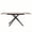 Brown & Black, variant on AENKYO 59" Modern Expandable Dining Table, Brown Sandblasted Glass Top with X-Base, Small Space Table for 4-6 Persons