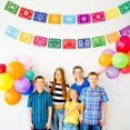 thumbnail image 3 of 2 Pack Fiesta Banner Colorful Felt Papel Picado Banner for Party Cinco de Mayo Day of the Dead Fiesta Party Decorations Supplies, 3 of 7