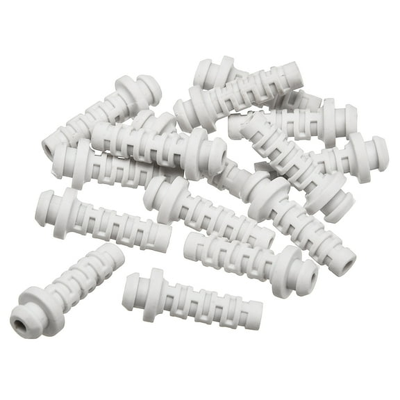 15pcs 3mm Inner Dia Strain Relief Cord Boot Protector Power Tool Hose White