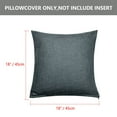 thumbnail image 4 of Unique Bargains 2 Pack Cotton Linen Throw Pillow Covers 18" x 18" Dark Blue, 4 of 8