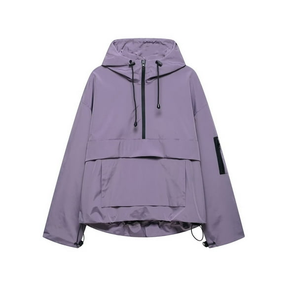 Birdeem Women's Waterproof Windproof Jacket, Hooded Long Sleeve Outdoor Sport Coat with Multiple Pockets for Hiking Camping Travel Running Daily Casual Wear