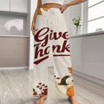 thumbnail image 2 of Happy Thanksgiving Pajama Pants Comfortable Elastic Waist Pajamas Fashion Sleepwear Bottoms Plus Size Homewear, 2 of 6