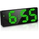 thumbnail image 1 of Digital Alarm Clock, 6.7" LED Mirror Digital Clock Bedside Alarm Morning Alarm, Voice Activated/Adult Kids (Green), 1 of 5