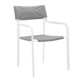 thumbnail image 3 of Modway Raleigh Fauteuil de Jardin Moderne en Tissu de 34 Po Blanc/gris (Lot de 2), 3 of 7