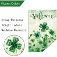 thumbnail image 5 of Welcome Spring St. Patricks Day Garden Flag 12x18 Double Sided , Burlap Small Mini Lucky Shamrock Clover Yard Flag Banner Happy Saint Patrick''s Sign for Home Outside Outdoor Decor (ONLY FLAG), 5 of 6