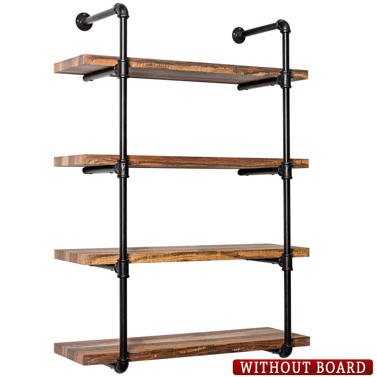 4 Pcs Details about / Industrial Pipe Shelf Bracket Black Iron Wall Mounted Shelves Brackets 2