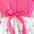 thumbnail image 6 of Rovga dresses for girls Sleeveless Round Neck Floral Graphic Baby Suspender Ruffled Skirt Summer Princess Vacation Daily Wear Sundress 5-6 Years Cute Girl Clothes Hot Pink, 6 of 7