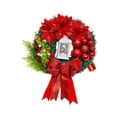 thumbnail image 4 of Corona navideña artificial para puerta, decoración redonda para fiestas. 40 centímetros, 4 of 9