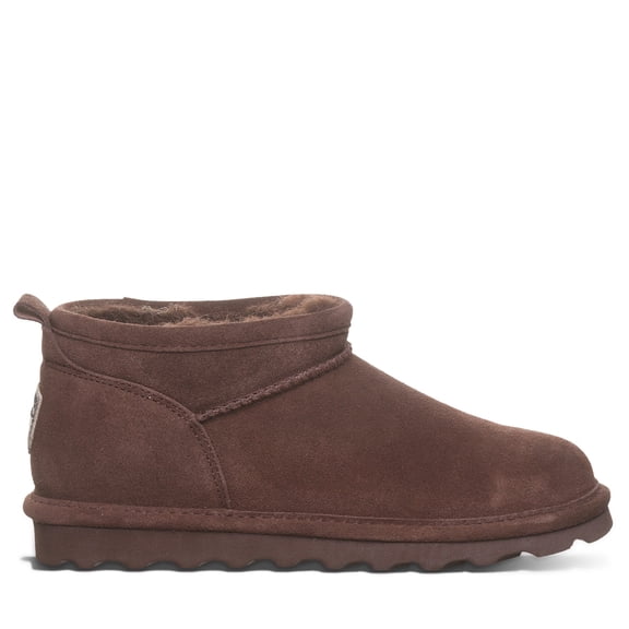 BEARPAW Women's Super Shorty Wide Walnut Size 11 | Women's Ankle Boot | Women's Slip On Boot | Comfortable Winter Boot
