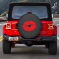thumbnail image 3 of Boomerang - 33" Soft JL Tire Cover for Jeep JL Wrangler (w/ back-up camera) (2018-2020) - Rubicon - Hot Lips - Red, 3 of 3