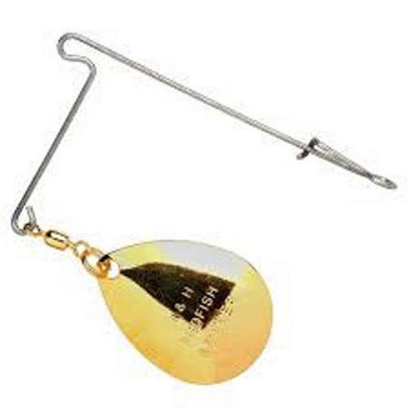 H&H Tackle JS00-G Jig Gold-Plated 3/Pk Fishing Spinnerbait Freshwater Lure