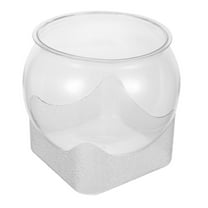SEWCHICS 2.5 Gallon Plastic Fish Bowl, Transparent Mini Round Aquarium for Small Fish and Aquatic Plants