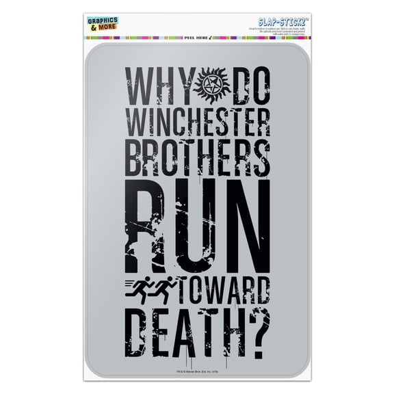 Supernatural Winchesters Run Toward Death Home Business Office Sign
