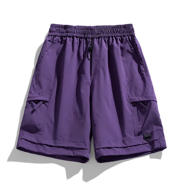 pstuiky Pantalones cortos deportivos para hombre, Pantalones cortos deportivos informales de moda para hombre, transpirables, con bolsillos laterales y cintura baja Pantalones cortos de entrenamiento