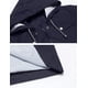 thumbnail image 4 of Chaqueta impermeable LOMON para mujer, impermeable, con capucha, a rayas, azul, XL, 4 of 6