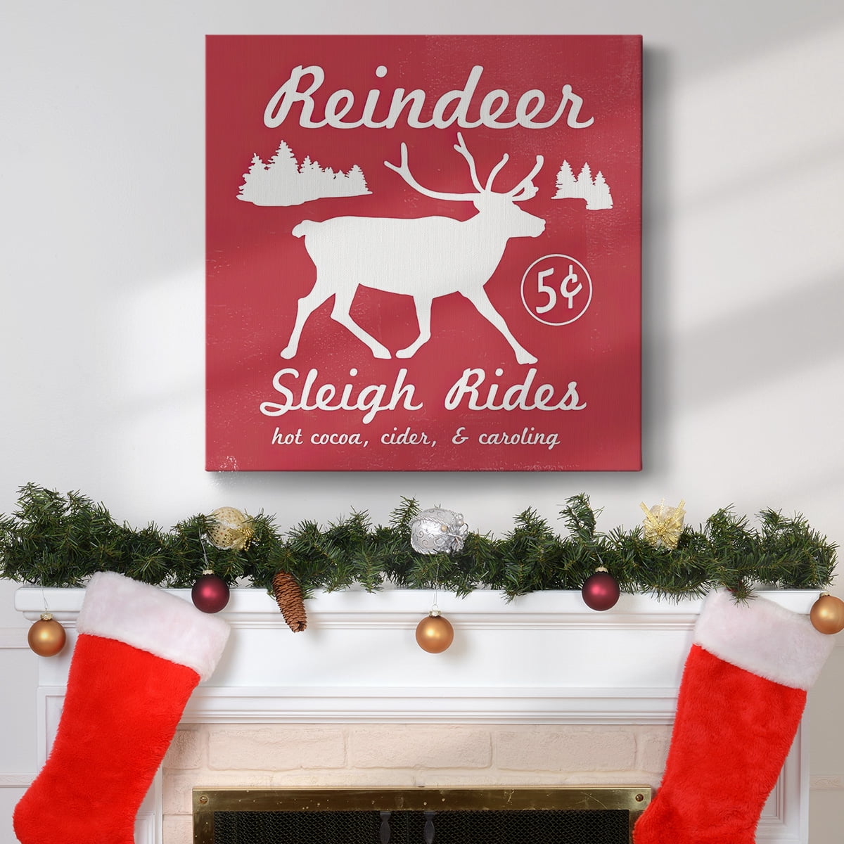 Reindeer Rides I- Gallery Wrapped Canvas