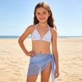 thumbnail image 4 of Lullu Girls Floral Halter Bikini Swimsuit with Cover up Bathing Suit, 3-Piece, Sizes 7-12, 4 of 6