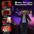 thumbnail image 7 of Gymax 7.2 FT Halloween Animatronic Standing Groom Haunted House Decoration Moving Head, 7 of 7